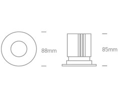 12W LED įleidžiamas, pakreipiamas šviestuvas, baltas, 3000/3500/4000K, dimeriuojamas, 11112/W/V