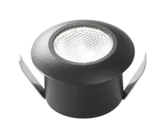 1,2W LED įleidžiamas šviestuvas ASSO, juodas, 3000K