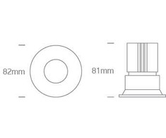 12W LED įleidžiamas šviestuvas, juodas, 3000/3500/4000K, IP65, dimeriuojamas, 10112TP/B/V