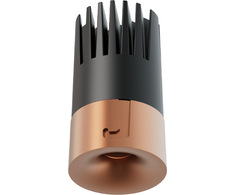 12W LED įleidžiamas šviestuvas, matinės vario sp., 3000K, 25403