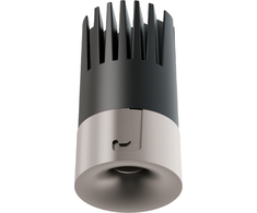12W LED įleidžiamas šviestuvas, matinės sidabro sp., 3000K, 25401