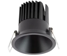 12W LED įleidžiamas šviestuvas XSPA, matinės juodos sp., 3000K, dimeriuojamas