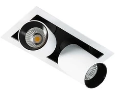 Lubinis šviestuvas Italux Įleidžiamas LED šviestuvas GL7117-2/12W 4000K WH+BL