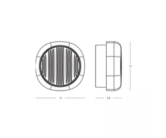 12W LED lauko plafonas, žalios/juodos sp., 3000K, dimeriuojamas, IP65, E493