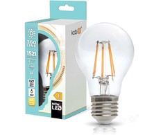 12W LED lemputė FGS, E27, skaidri, 3000K, 360°