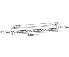 12W LED linijinis šviestuvas į magnetinę sistemą LUXSONN, juodas, CCT