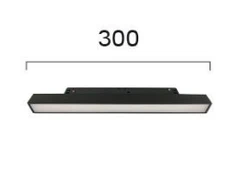Pakabinamas šviestuvas Bikuvalt 12W LED linijinis šviestuvas į magnetines sistemas VIOKEF MAGNETIC, juodas, 3000K, dimeriuojamas, 4244300