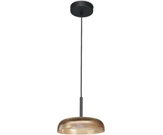 12W LED pakabinamas šviestuvas COLLE, juodos/geltonos sp., 3000K