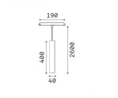 Pakabinamas šviestuvas Bikuva.lt Magnetinis šviestuvas Ego Pendant Tube 12W 3000K 1-10V Gd