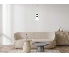12W LED pakabinamas šviestuvas EVANS, aukso/baltos sp./skaidrus, 3000K