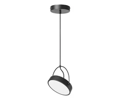 12W LED pakabinamas šviestuvas PUCK, juodas, 3000K