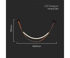 V-tac 12W LED pakabinamas šviestuvas, rudas, 3000K