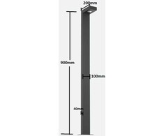 12W LED pastatomas lauko šviestuvas ALTEZZO L 100, 900mm, grafito sp., 3000K