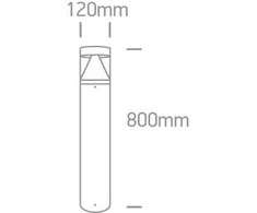 12W LED pastatomas lauko šviestuvas, antracito sp., 3000K, 67410/AN/W