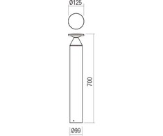 12W LED pastatomas lauko šviestuvas BIRO, rūdžių sp., 3000K, IP65, 90592