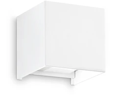 Sieninis šviestuvas Ideal Lux 12W LED sieninis fasado šviestuvas ATOM, baltas, 3000K, IP54, 313436