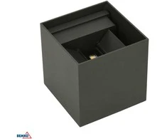 Bemko 12W LED sieninis fasado šviestuvas, grafito sp., 4000K, IP65