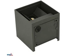 Bemko 12W LED sieninis fasado šviestuvas, grafito sp., 4000K, IP65