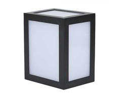 Sieninis šviestuvas V-tac 12W LED sieninis fasado šviestuvas, juodas, 6400K, IP65