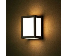 Sieninis šviestuvas V-tac 12W LED sieninis fasado šviestuvas, juodas, 6400K, IP65