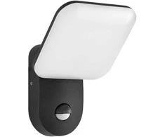 12W LED sieninis fasado šviestuvas NAMMI 4K D-SENSOR, juodas, 4000K, su judesio davikliu