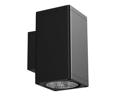 12W LED sieninis fasado šviestuvas SPOT SQUARE, juodas, 3000K, 15°, IP65