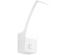 Sieninis šviestuvas 12W LED sieninis fasado šviestuvas su judesio davikliu SAIL, baltas, CCT, IP65