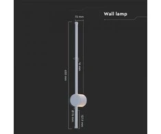 V-tac 12W LED sieninis lauko šviestuvas, baltas, 4000K