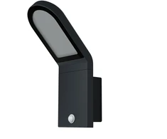 12W LED sieninis lauko šviestuvas ENDURA STYLE, tamsiai pilkas, 3000K, su judesio davikliu, IP44
