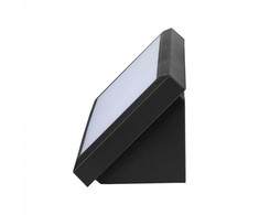 V-tac 12W LED sieninis lauko šviestuvas, juodas, 6400K