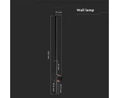 V-tac 12W LED sieninis lauko šviestuvas, juodas, 4000K