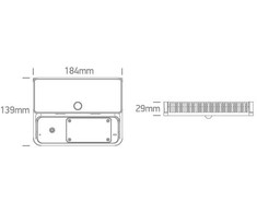 Sieninis šviestuvas 12W LED sieninis lauko šviestuvas su saulės baterija ir judesio davikliu, juodas, 4000K, IP54, 4 šviesos režimai, 65748/B/C