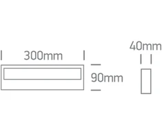 Bikuva.lt 12W LED sieninis šviestuvas, juodas, 2700/3100/3500K, 38010A/B/V