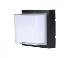 V-tac 12W LED sieninis šviestuvas, juodas, 3000K, IP65