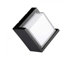 V-tac 12W LED sieninis šviestuvas, juodas, 3000K, IP65