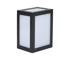 V-tac 12W LED sieninis šviestuvas, juodas, 4000K, IP65