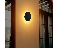 V-tac 12W LED sieninis šviestuvas, juodas, 4000K, IP65