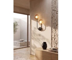 12W LED sieninis šviestuvas, juodos/rusvos sp., 2700/3000K, dimeriuojamas, 2699