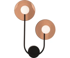 12W LED sieninis šviestuvas, juodos/rusvos sp., 2700/3000K, dimeriuojamas, 2699