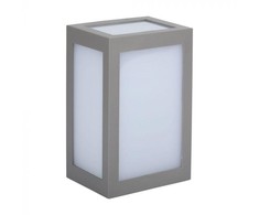 V-tac 12W LED sieninis šviestuvas, pilkas, 4000K, IP65