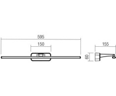 12W LED sieninis šviestuvas STEAM, baltas, 4000K