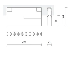 12W LED šviestuvas DARK LIGHT FLEXX į magnetines sistemas INSIGHT, juodas, 4000K, DALI