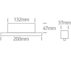 12W LED šviestuvas į magnetines sistemas MAXI, juodas, 3000/4000K, 48V, 36°, DALI, 42104BL/B/V