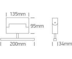 12W LED šviestuvas į magnetines sistemas MINI/MAXI/P&amp;P, baltas, 3000/4000K, 48V, 38°, 42106AL/W/V
