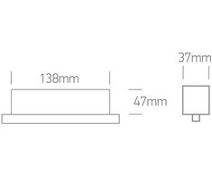 12W LED šviestuvas į magnetines sistemas MAXI, juodas, 3000/4000K, 48V, 38°, 42102AL/B/V