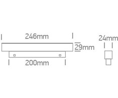 12W LED šviestuvas į magnetines sistemas MINI/MIDI, juodas, 3000/4000K, 48V, 50°, DALI, 42112AAL/B/V