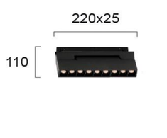 12W LED šviestuvas į magnetines sistemas VIOKEF MAGNETIC, juodas, 3000K, 4244405