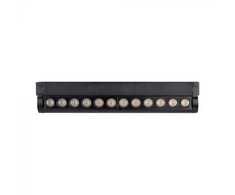 V-tac 12W LED šviestuvas į magnetinius bėgelius, juodas, 6400K, pakreipiamas