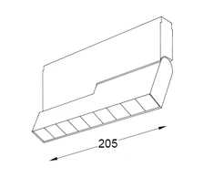 Bikuvalt 12W šviestuvas DARK LIGHT FLEXX į magnetines sistemas INSIGHT, juodas, 3000K