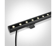 12x1W LED linijinis sienų šviestuvas, pilkas, 3000K, 7055A/W